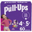 Huggies Pull-Ups Girls' Potty Training Pants, 60 Count, 4T-5T (38-50 lb.)