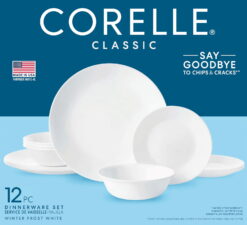 Corelle® Winter Frost White, 12 Piece, Dinnerware Set