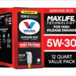 Valvoline High Mileage MaxLife 5W-30 Synthetic Blend Motor Oil 12 QT Garage Box