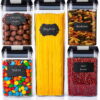 Suproot Kitchen Food Storage Pantry Organization Containers - Set of 5, BPA Free Plastic Airtight Kitchen Organization and Storage- Includes Labels and Marker