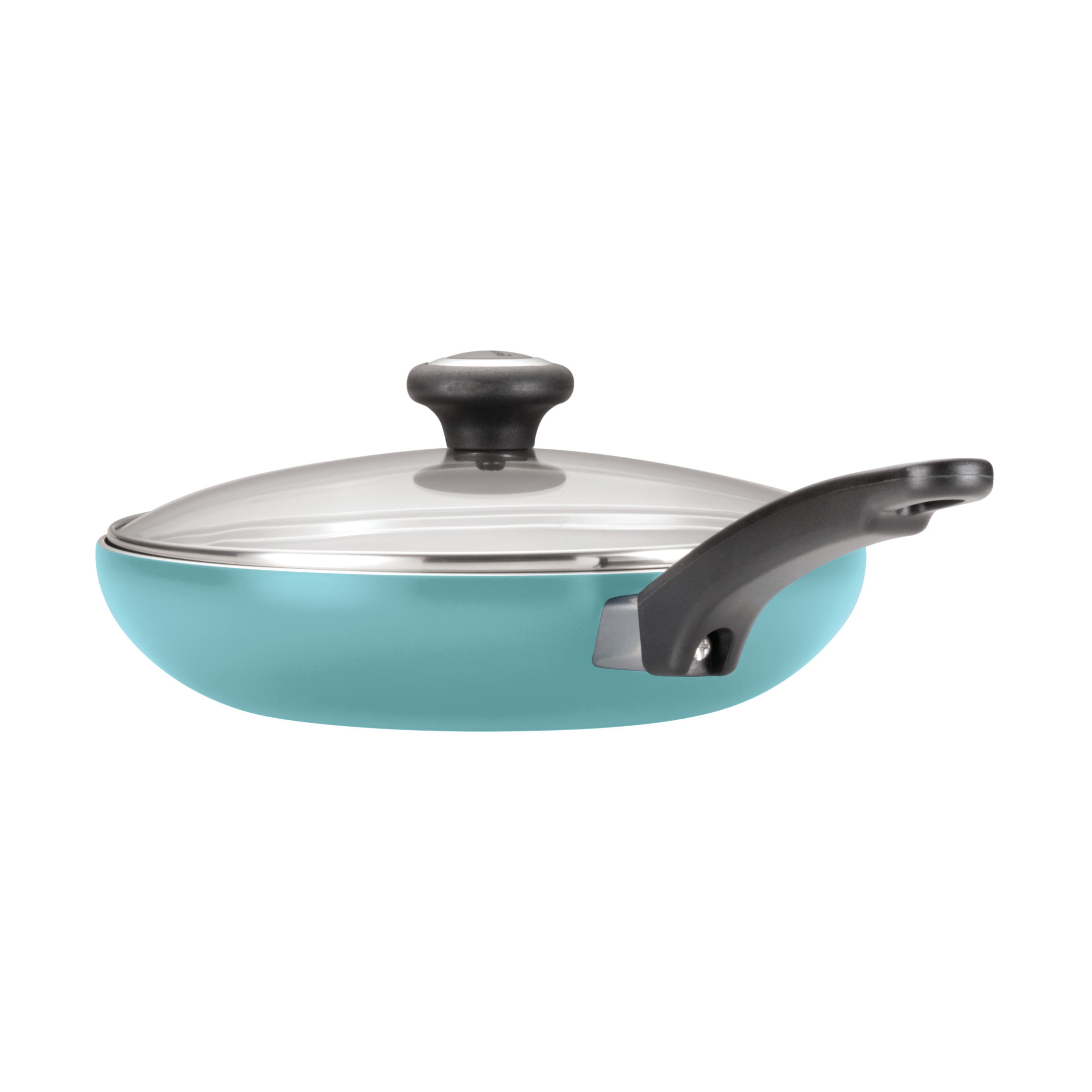 12-Piece Easy Clean Nonstick Pots and Pans/Cookware Set, Aqua blue