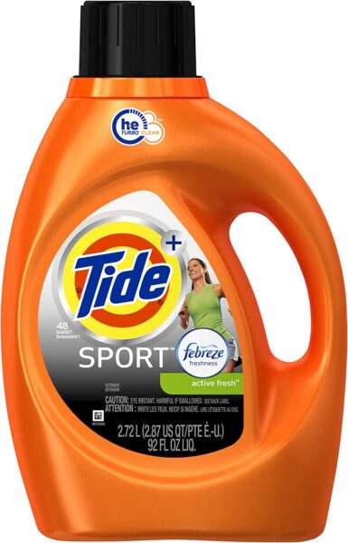 Tide Plus Febreze Sport Active Fresh Sport Liquid Laundry Detergent, 92 Oz / 48 Loads