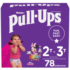 Huggies Pull-Ups Girls' Potty Training Pants, 78 Count, 2T-3T (16-34 lb.)