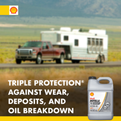 Shell Rotella T4 Triple Protection 15W-40 Diesel Motor Oil, 3 Gallon
