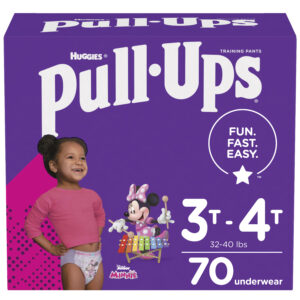 Huggies Pull-Ups Girls' Potty Training Pants, 70 Count, 3T-4T (32-40 lb.)