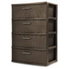 Sterilite 4 Drawer Wide Weave Tower Espresso