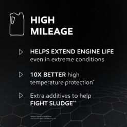 Mobil 1 High Mileage Full Synthetic Motor Oil 5W-20, 5 qt (3 Pack)