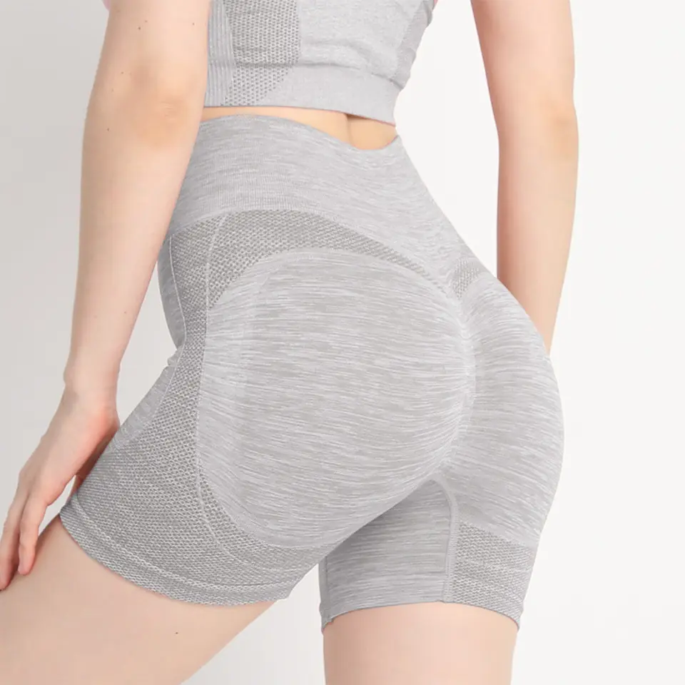 Buy Sunzel Butt Scrunch Seamless Shorts, Womens 5 Inch Workout Shorts High  Waist Stretch Booty Short for Gym/Yoga/Running/Biking, Black Grey, Medium  at