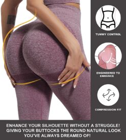 CHRLEISURE Seamless Butt Lifting Workout Leggings for Women, Scrunch Butt  Gym Compression Tight, Purple, Medium : : Clothing, Shoes &  Accessories