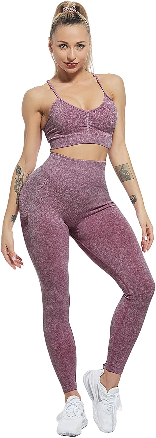 CHRLEISURE Yoga Pants With Pockets for Women Butt Lift Scrunch Workout  Leggings Elastic Running Fitness Tight Gym Sportswear