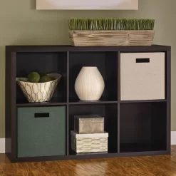 ClosetMaid 4109 Decorative 6-Cube Storage Organizer, Black Walnut