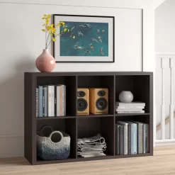 ClosetMaid 4109 Decorative 6-Cube Storage Organizer, Black Walnut