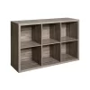 ClosetMaid 6 Cube Storage Shelf Organizer Bookshelf with Back Panel, Easy Assembly, Wood, Weathered Gray