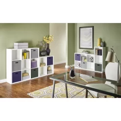 ClosetMaid 6 Cube Storage Shelf Organizer Bookshelf with Back Panel, Easy Assembly, Wood, White Finish
