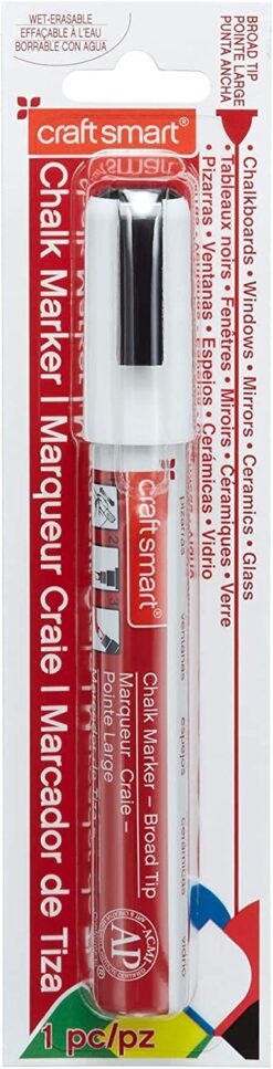 Craft Smart 12 Pack: White Broad Tip Chalk Marker