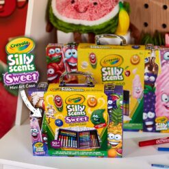 Crayola Silly Scents Mini Inspiration Art Case Coloring Set, Gift for Kids Ages 3, 4, 5, 6