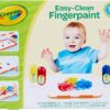 Crayola Washable Finger Paint Station, Less Mess Finger Paints for Toddlers, Kids Gift