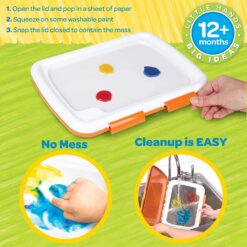 Crayola Washable Finger Paint Station, Less Mess Finger Paints for Toddlers, Kids Gift