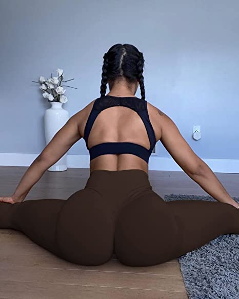 Women Scrunch Butt Lifting Workout Leggings Seamless High Waisted GYM Yoga  Pants