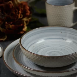 Dovecove Bramblett Stoneware Dinnerware Set - Service for 4