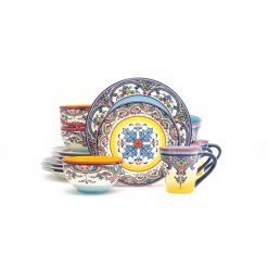 Euro Ceramica Zanzibar Stoneware Dinnerware Set - Service for 4