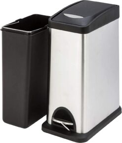 Honey Can Do Stainless Steel 8L Rectangular Step Can