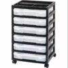 IRIS USA 6-Case Scrapbook Cart, Black