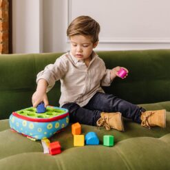Melissa & Doug K's Kids Take-Along Shape Sorter Baby Toy With 2-Sided Activity Bag and 9 Textured Shape Blocks - Sensory / Travel /Toys For Toddlers And Infants