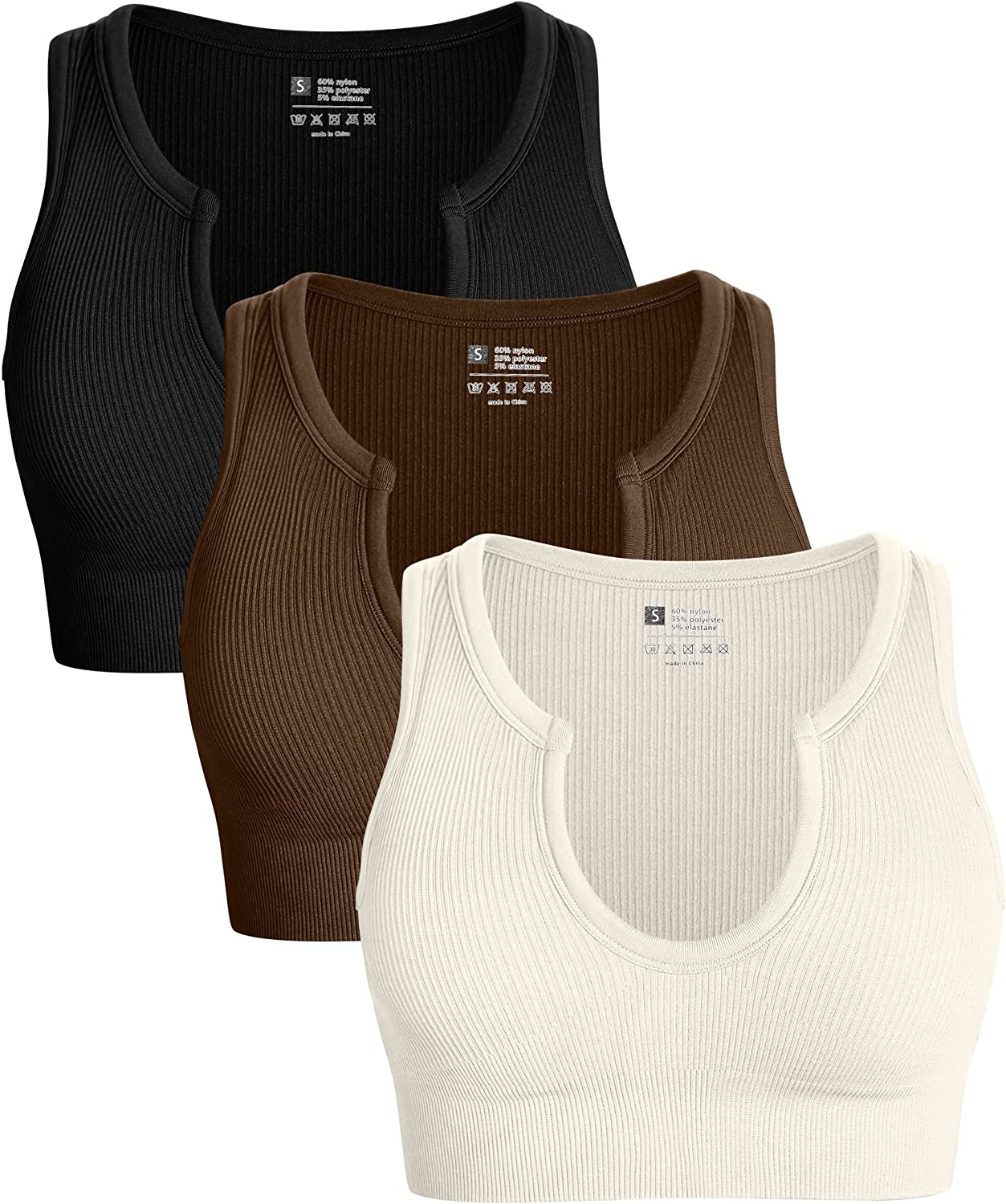 ASOS 4505 Yoga seamless rib contour medium support sports bra in