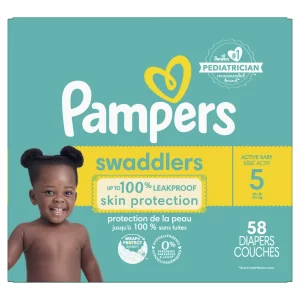 Pampers Swaddlers Diapers Size 5 58 Count