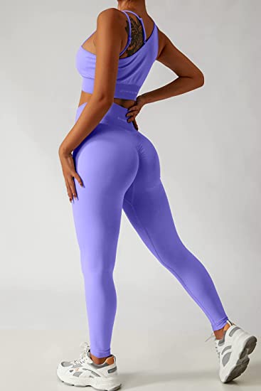 QINSEN Seamless Workout Outfits for Women 2 Piece Ribbed Long Sleeve Crop  Top Tummy Control Leggings Sets : : Clothing, Shoes & Accessories