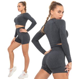 QRIC Women Sports Shorts Smile Contour Tummy Control Workout Gym Yoga Hot Shorts