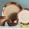 Red Barrel Studio® Weller Stoneware Dinnerware Set - Service for 4 - Brown