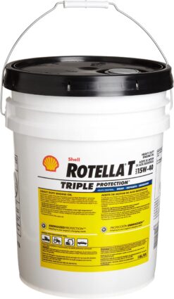 Shell Rotella T 15W-40 Heavy Duty Diesel Oil, 5 gal.