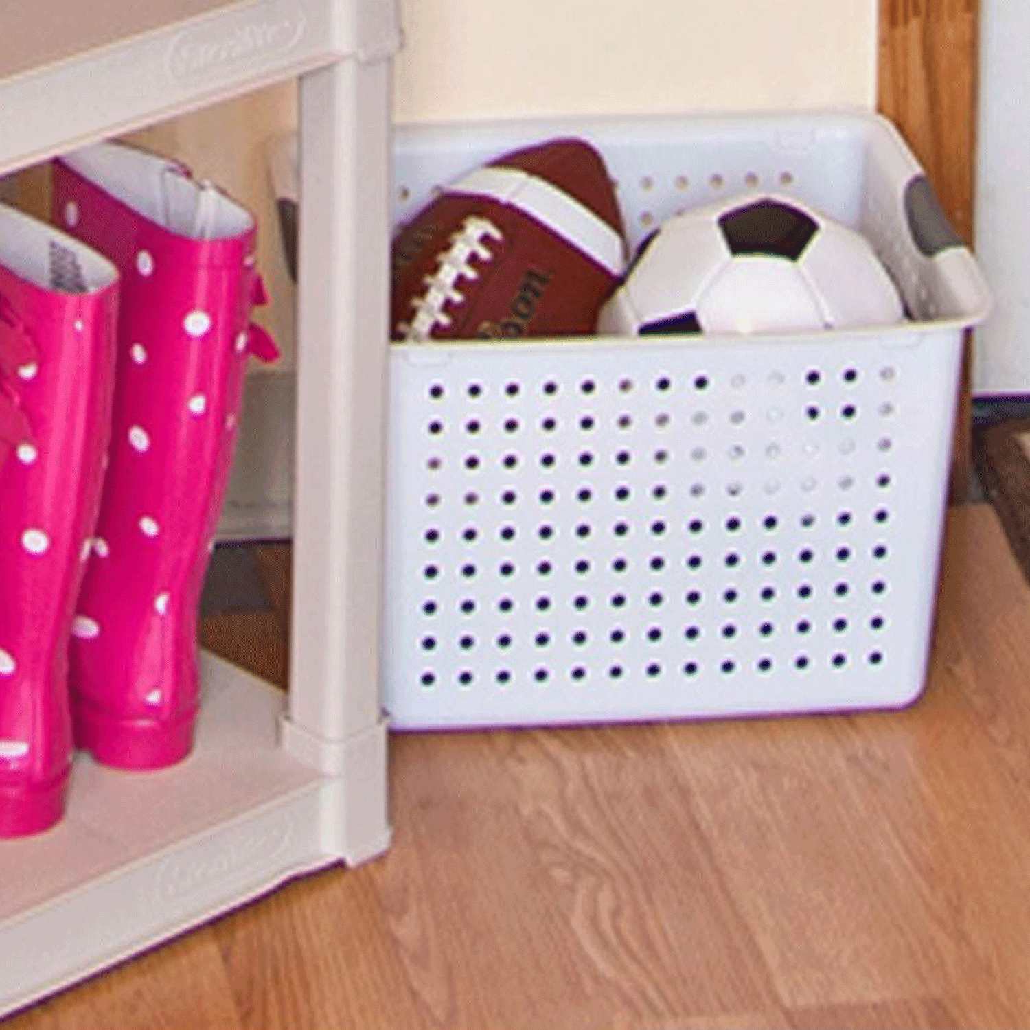 Sterilite Deep Ultra Plastic Kitchen Laundry Storage Organizer Baskets, White - 6 pack