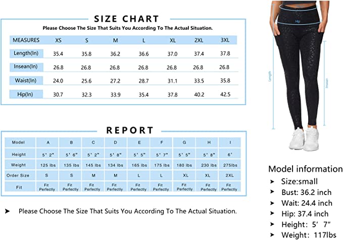 High Waist Tummy Control Yoga Leggings With Pocket For Women - Blue - 2Xl