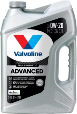 Valvoline Advanced Full Synthetic 0W-20 Motor Oil, 5 Quart