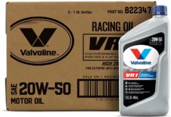 Valvoline VR1 Racing SAE 20W-50 High Performance High Zinc Motor Oil 1 QT, Case of 6 (822347)