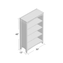 Winston Porter Mccrory 48'' W Solid Wood Standard Bookcase