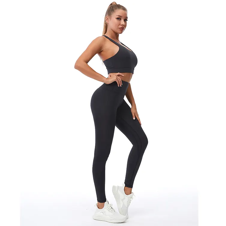 Pilates Clothes For Women Workout Outfits For Women 2 Piece Seamless Crop  Tank High Waist Yoga Leggings Sets
