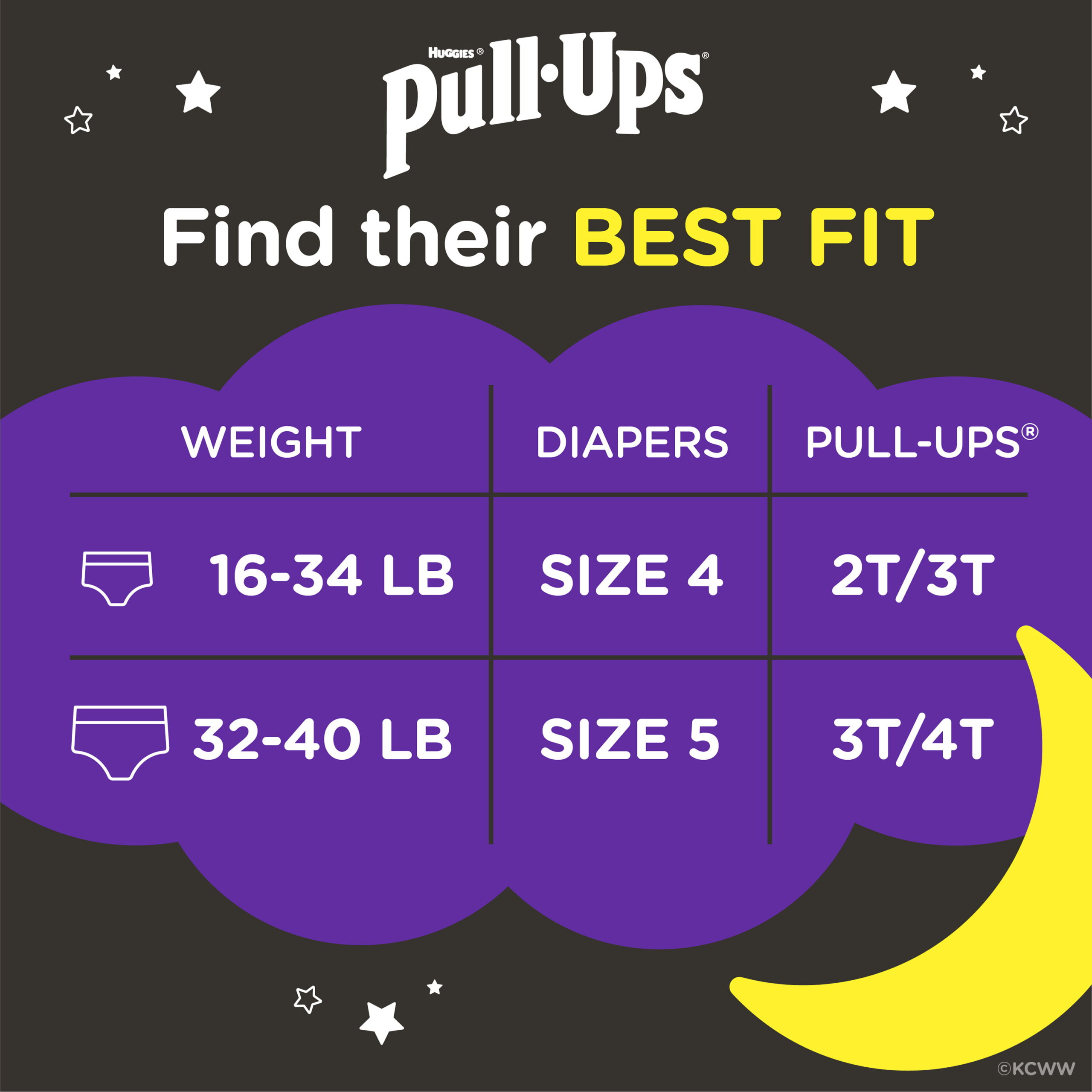 Huggies Pull-Ups Girls' Night-Time Potty Training Pants, 2T-3T, 68