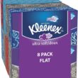Kleenex Ultra Soft Tissues, White, 120ct, Pack of 8