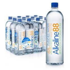 Alkaline88 Purified Water, Enhanced with Electrolytes and Minerals - 1-Liter (12 Count)