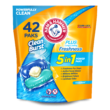 Arm & Hammer Clean Burst 5-in-1 Laundry Detergent Power Paks, High Efficieny (HE), 42 Count