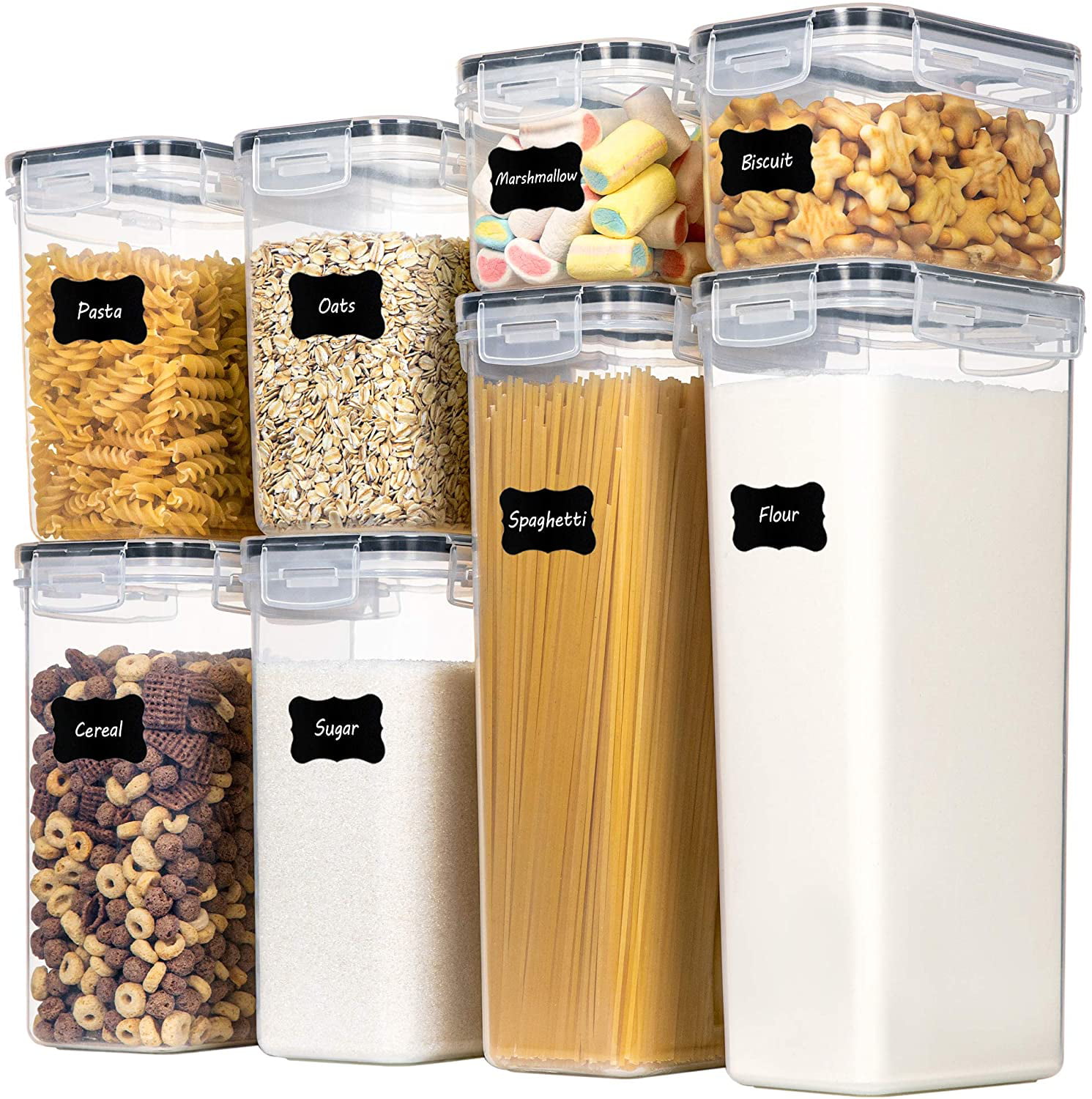 Airtight Food Storage Containers With Easy Lock Lids for Kitchen & Pantry  Organization Bpa-free Set of 5 