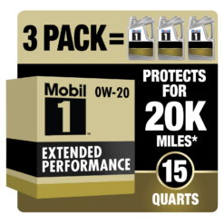 Mobil 1 Extended Performance Full Synthetic Motor Oil 0W-20, 5 qt (3 Pack)