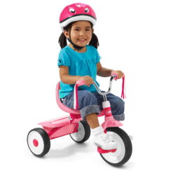 Radio Flyer, Ready to Ride Folding Trike, Fully Assembled, Pink, Beginner Tricycle for Kids