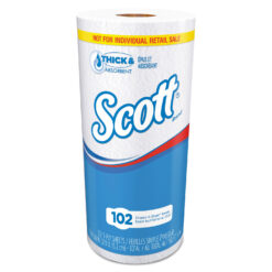 Scott Choose-A-Sheet Mega Roll Paper Towels 1-Ply White 102/Roll 24/Carton 47031