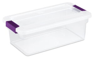 Sterilite 6 Quart Plastic ClearView Latch Storage Container Tote, 12 Pack