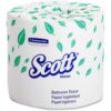 Scott Standard Roll Bathroom Tissue 2 Ply - 4" x 4.10" - 550 Sheets/Roll - White - Absorbent - 80 / Carton